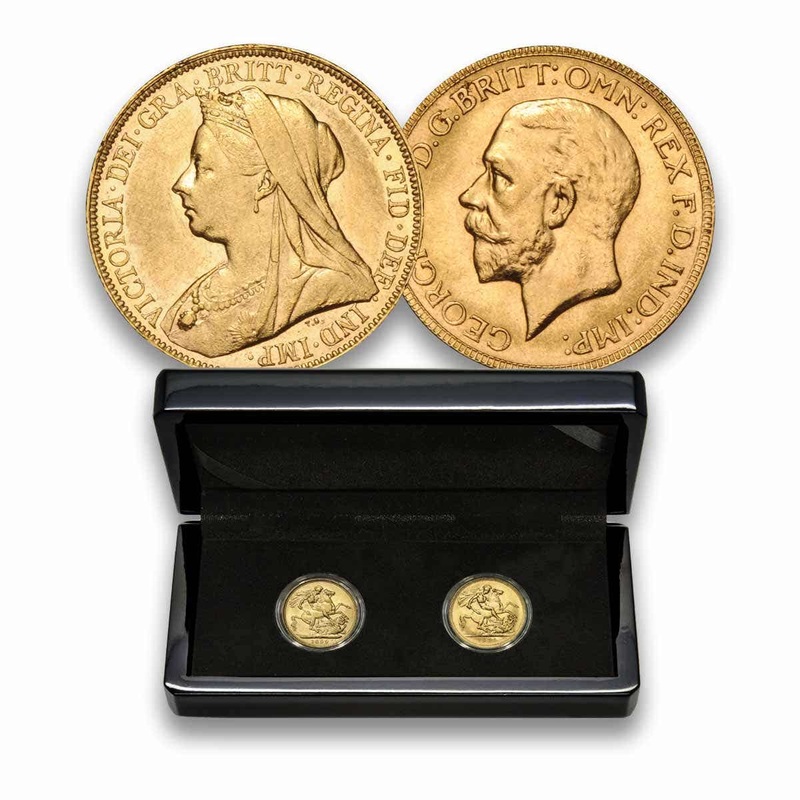 1899 & 1931 Perth Mint First & Last Gold Sovereign Very Fine-about Uncirculated Pair