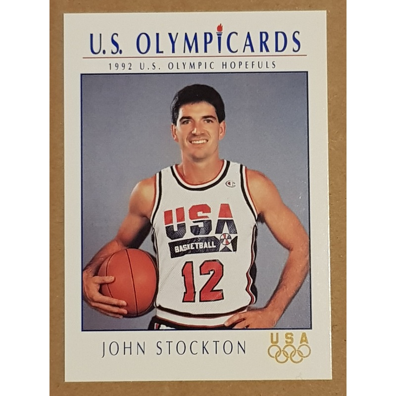 1992 Impel Olympicards Basketball John Stockton #17 Trading Card