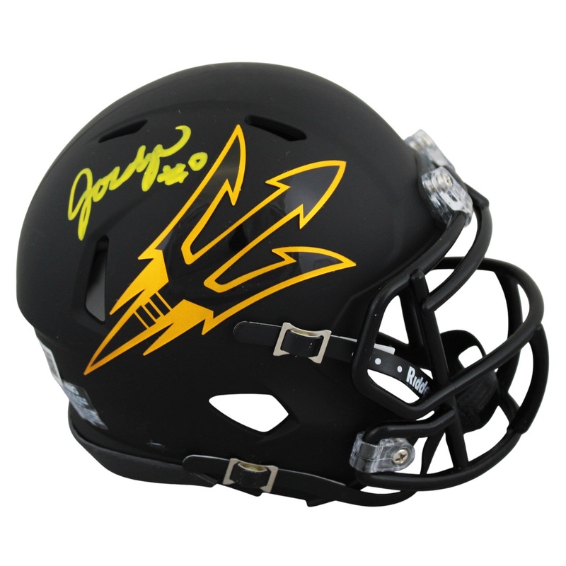 Arizona State Jordyn Tyson Authentic Signed Black Speed Mini Helmet BAS Witness