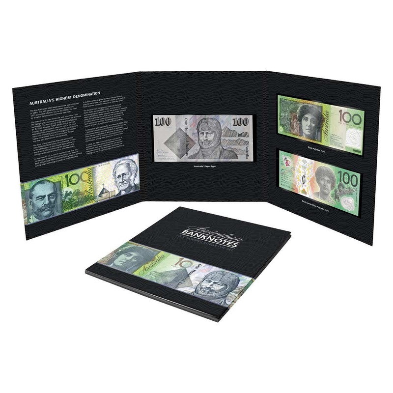 Australia $100 Banknote Uncirculated 3-Note Type Set