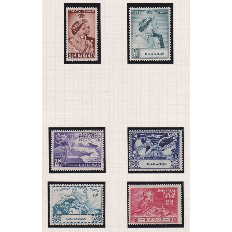 BAHAMAS 1948-49 RSW & COMMEM SETS SUPERB UNMOUNTED MINT