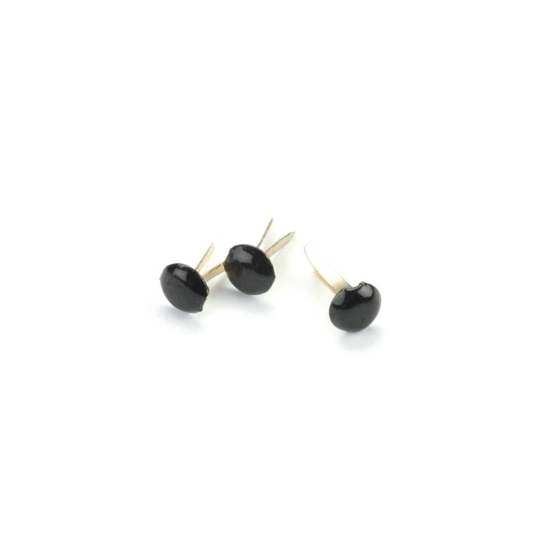 Creative Impressions Mini Metal Paper Fasteners 3mm 100/Pkg Round – Black