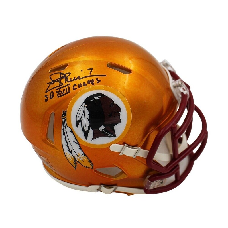 Joe Theismann Signed Washington Commanders Speed Flash Mini Helmet -SB XVII