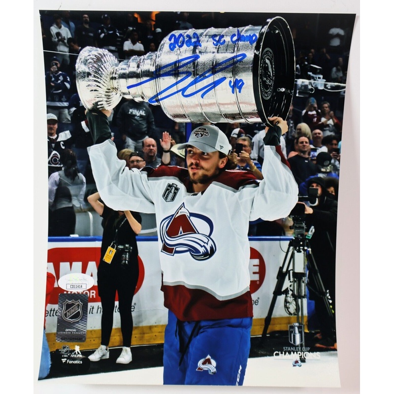 Samuel Girard Autographed 8×10 Cup Photo Inscribed 2022 SC Champ JSA COA