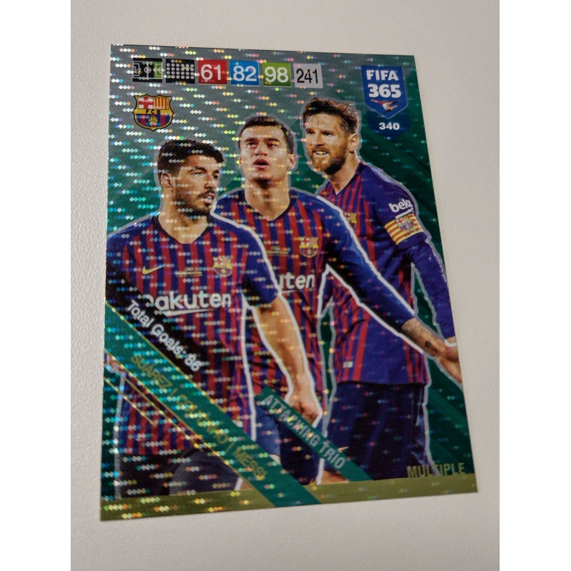 2019 Panini Adrenalyn FIFA 365 Lionel Messi Attacking Trio #340 Trading Card