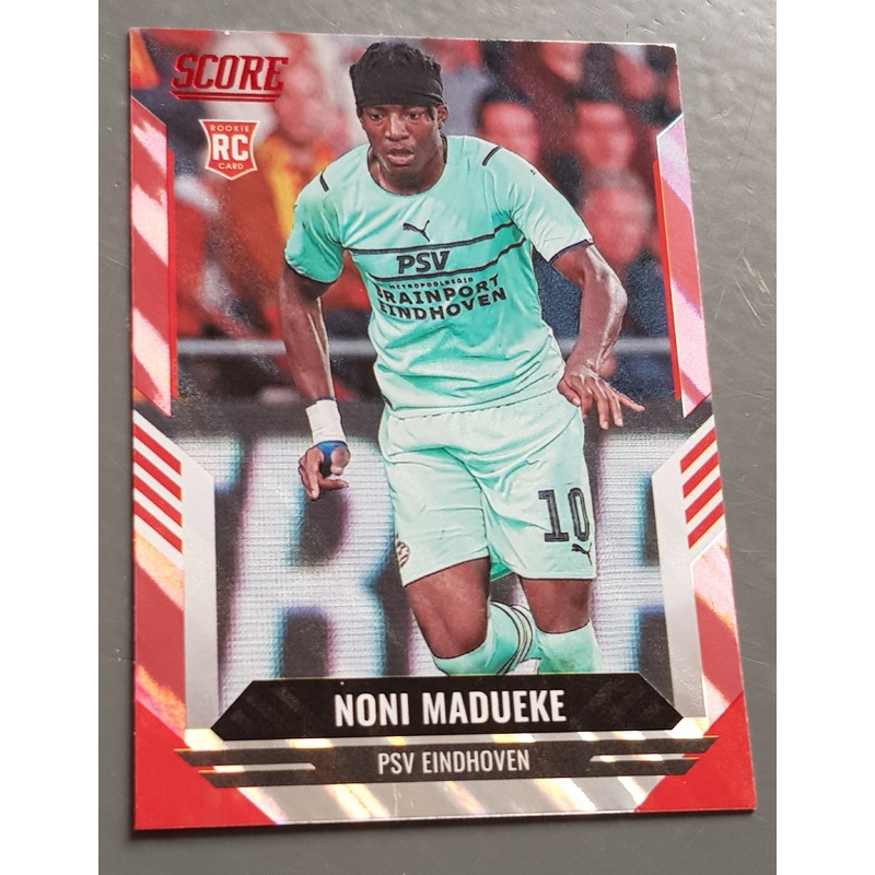2021-22 Panini Score FIFA Noni Madueke #200 Red Lava Parallel Rookie Card