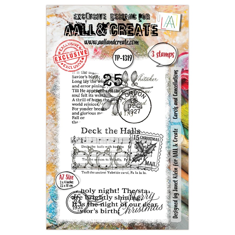 AALL and Create –  A7 Stamp Set – Carols and Cancellations #1319