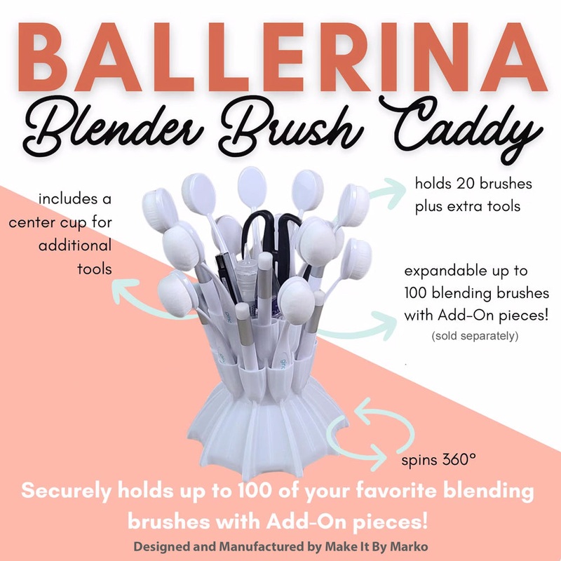 Ballerina Brush Caddy – White