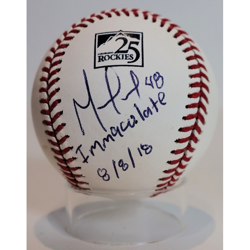 German Marquez Autographed ‘Rockies 25’ Baseball Inscribed Immaculate 8/8/18