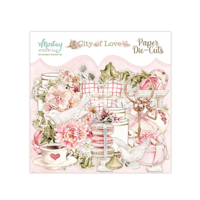 Mintay Papers PAPER DIE-CUTS – CITY OF LOVE, 52 PCS