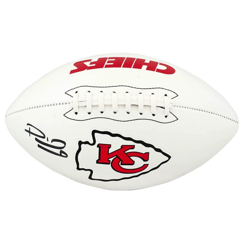 Patrick Mahomes Signed KC Chiefs Franklin White Logo Football – (BECKETT COA)