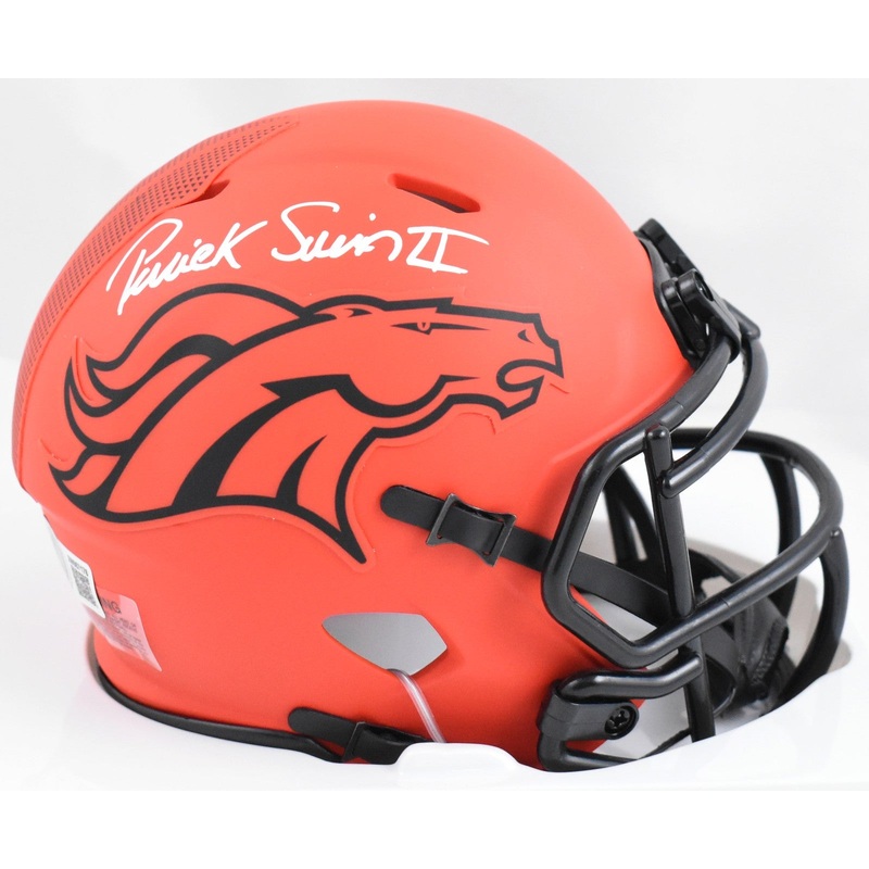 Patrick Surtain II Autographed Broncos Rave Speed Mini Helmet – Beckett W Holo