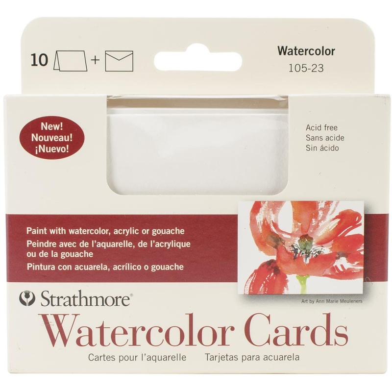 Strathmore Cards & Envelopes 3.5X4.875 10/Pkg Watercolor