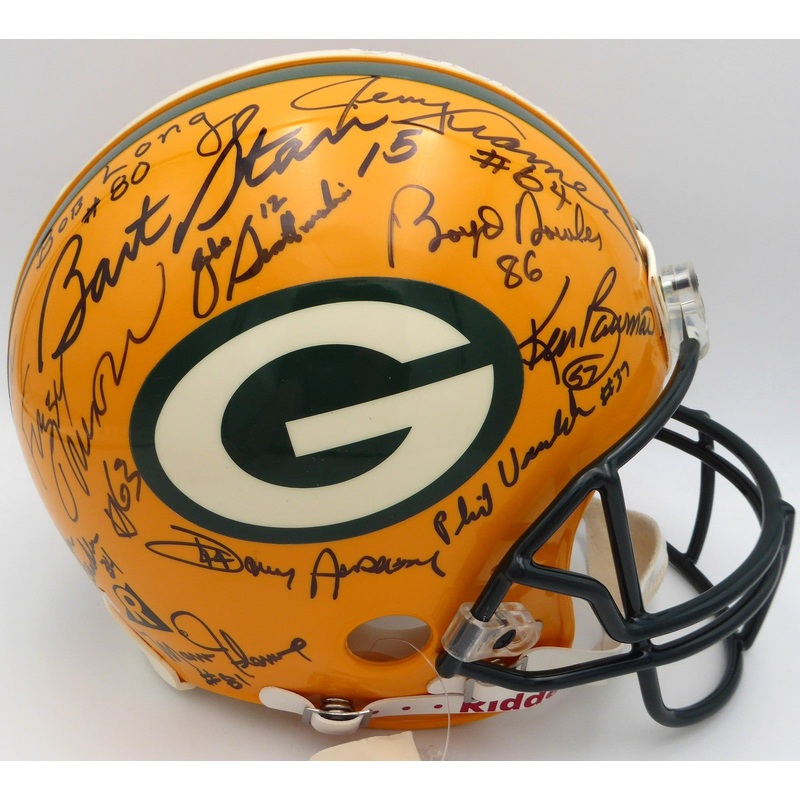 Super Bowl I Champions Autographed Authentic Full Size Helmet Packers Sigs Incl