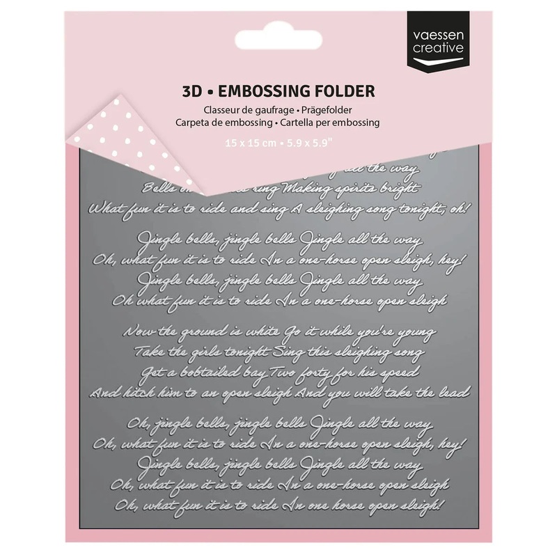 Vaessen Creative  3D Embossing Folder Jingle Bells 15x15cm