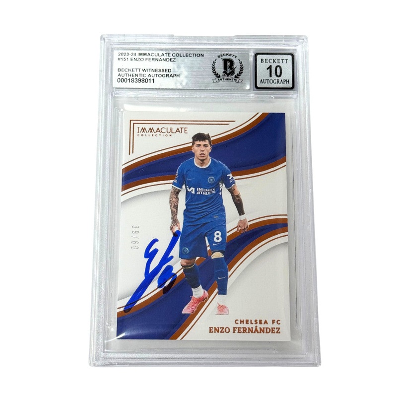 Enzo Fernandez Signed 2023-24 Panini Immaculate #151 – Beckett Witness