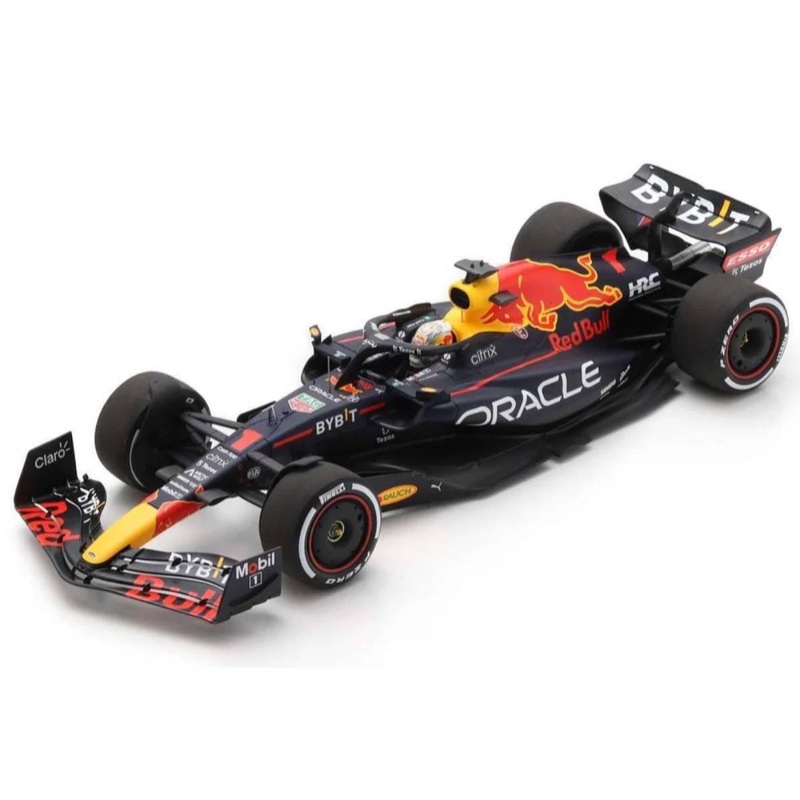 Oracle Red Bull Racing RB18 No.1 Oracle Red Bull Racing – Winner Saudi Arabian GP 2022 – Max Verstappen.  With Pit Board – 1:18 Scale Resin Model Car