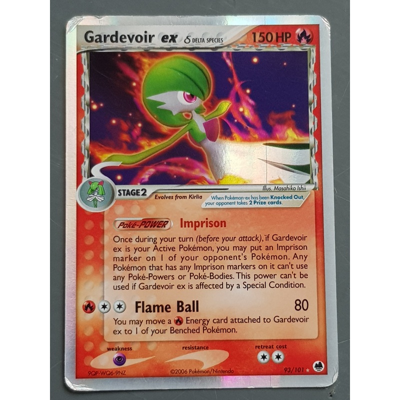 Pokemon Ex Dragon Frontiers Gardevoir #93/101 Holo Trading Card