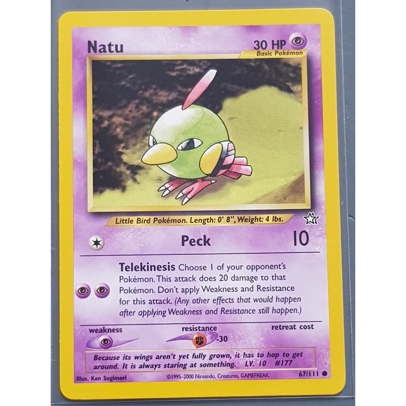 Pokemon Neo Genesis Natu #67/111 Trading Card