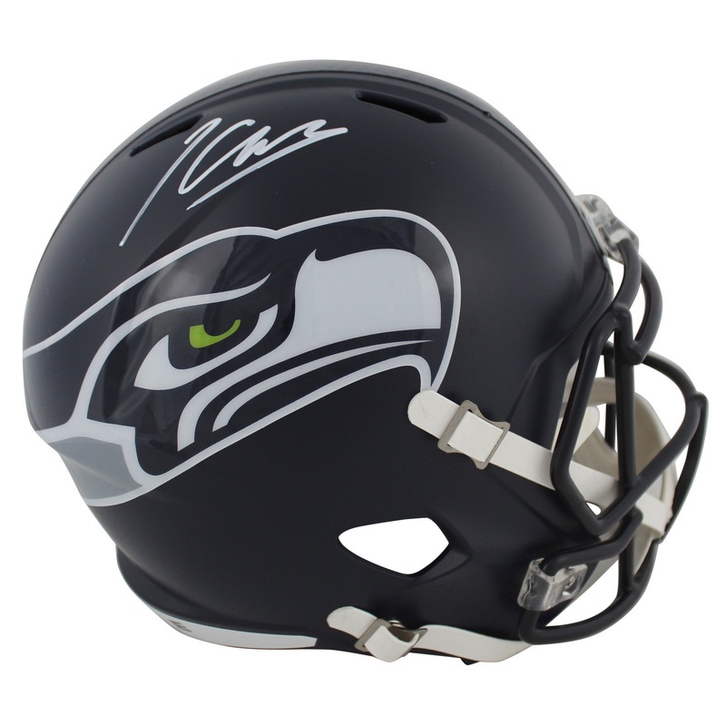 Seahawks Kenneth Walker III Signed Full Size Speed Rep Helmet BAS Witnessed