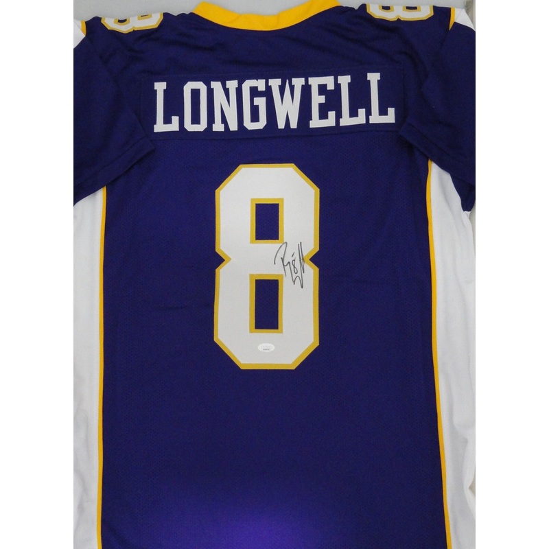 Vikings Kicker RYAN LONGWELL Signed Custom Replica Purple Jersey AUTO – JSA