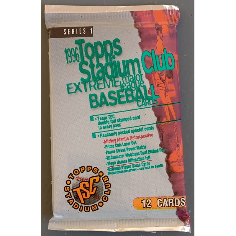 1996 Topps Stadium Club Major League Extreme Baseball Trading Card Pack