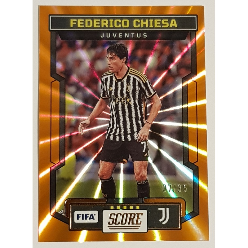 2023-24 Panini Score FIFA Federico Chiesa #119 Orange Laser Parallel /35 Trading Card (Jersey Number!)