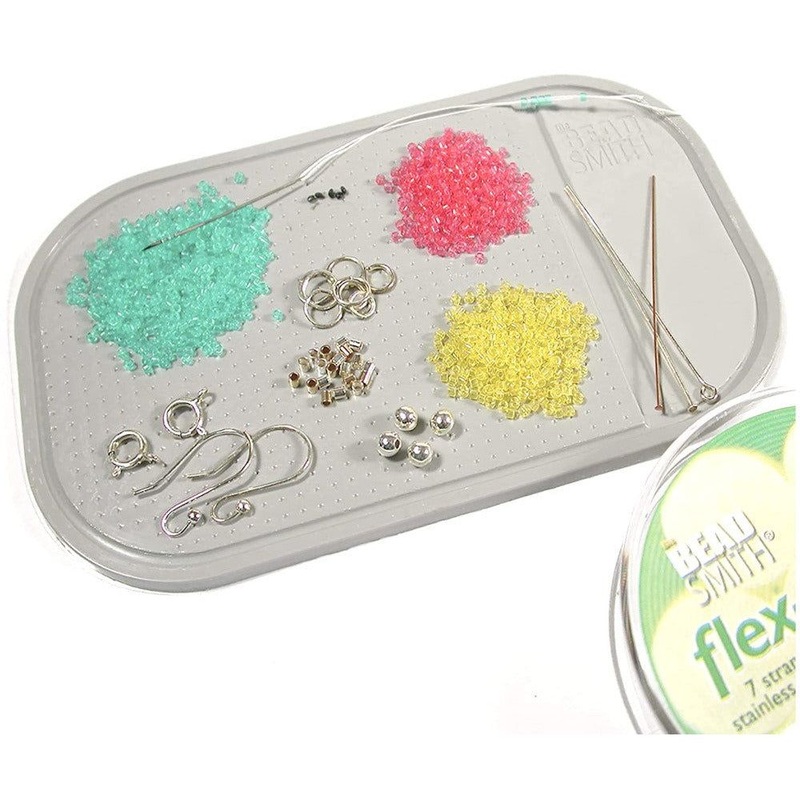 5.5 x 3.25 Small Gray Sticky Bead and Embellishment Mat