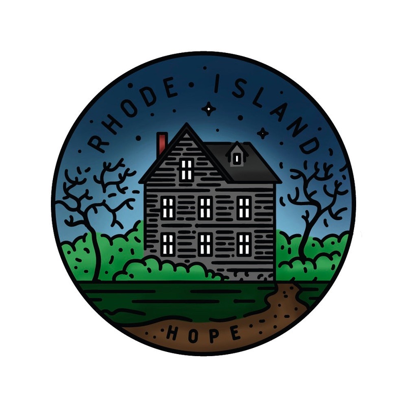 50 States Circles – 2×2 Stamp Set – Rhode Island