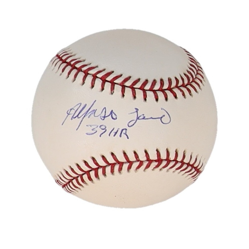 Alfonso Soriano Signed OML Baseball Inscribed 39 HR (JSA COA) Cubs & Yankees