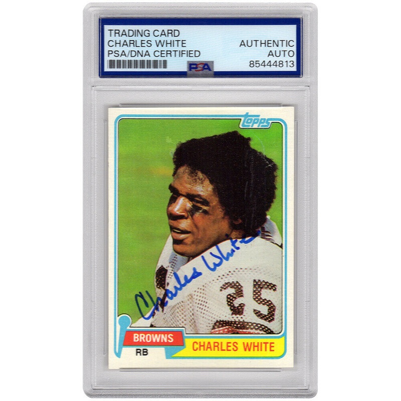Charles White Signed Browns 1981 Topps Football Rookie Card #69 – (PSA/DNA)