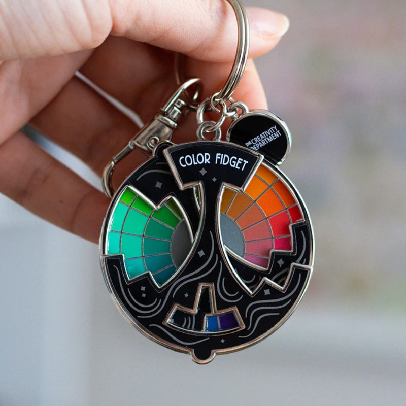 Color Fidget Limited Edition Interactive Spinner Key Chain
