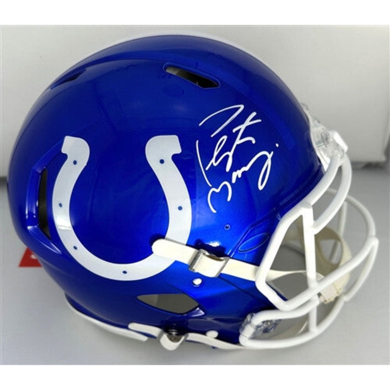 Colts PEYTON MANNING Signed Full Size FLASH Authentic Speed Helmet AUTO – FAN