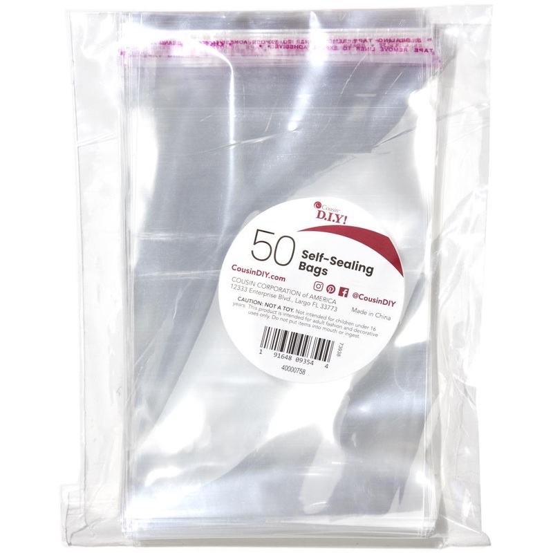 Cousin Self-Sealing Bags 50/Pkg 4.125×6.125