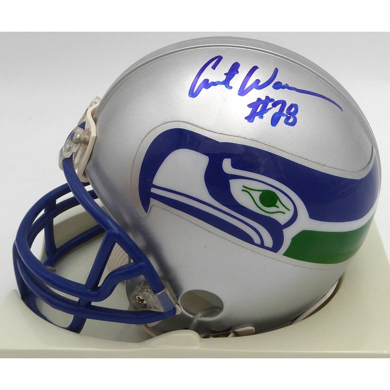 Curt Warner Autographed Signed Seattle Seahawks Mini Helmet MCS Holo #87239
