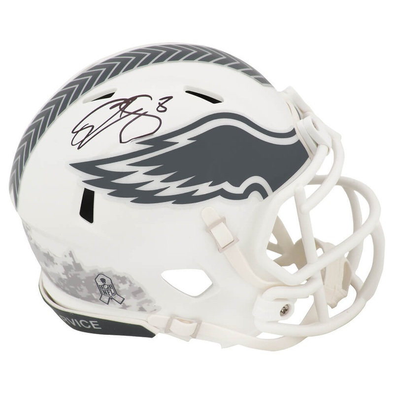 Donovan McNabb Signed Eagles 2024 SALUTE White Riddell Mini Helmet -SCHWARTZ COA