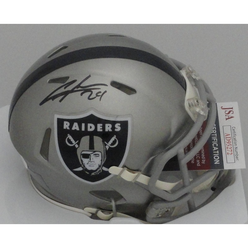 Raiders HOF’er CHARLES WOODSON Signed Riddell FLASH Speed Mini Helmet AUTO – JSA