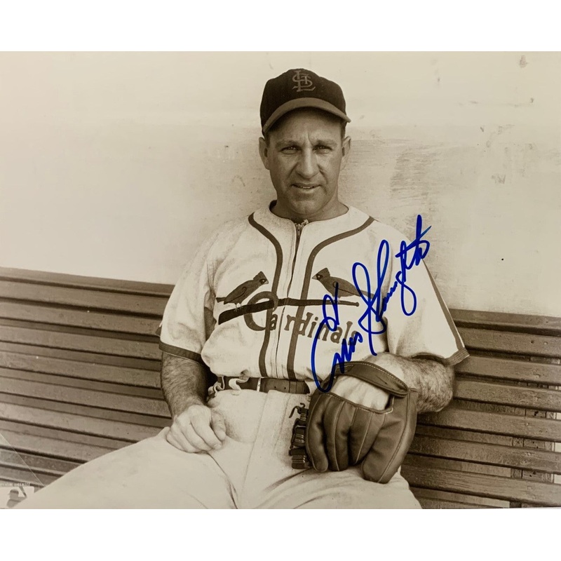 St. Louis Cardinals Hall of Famer ENOS SLAUGHTER (d) Signed 8×10 Photo AUTO #1
