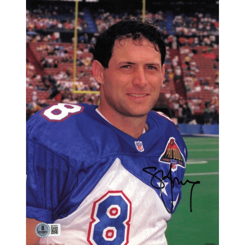 Steve Young Autographed 8×10 Photo San Francisco 49ers Beckett BAS QR #BS12818