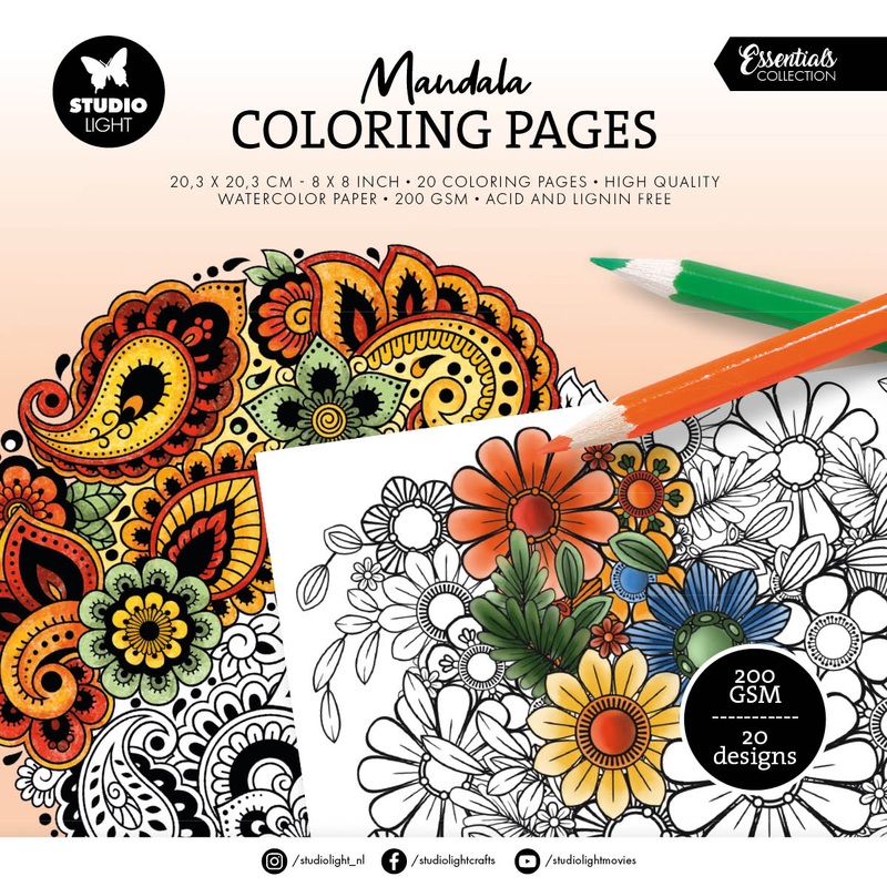 Studio Light Essentials Colouring Pages Mandala