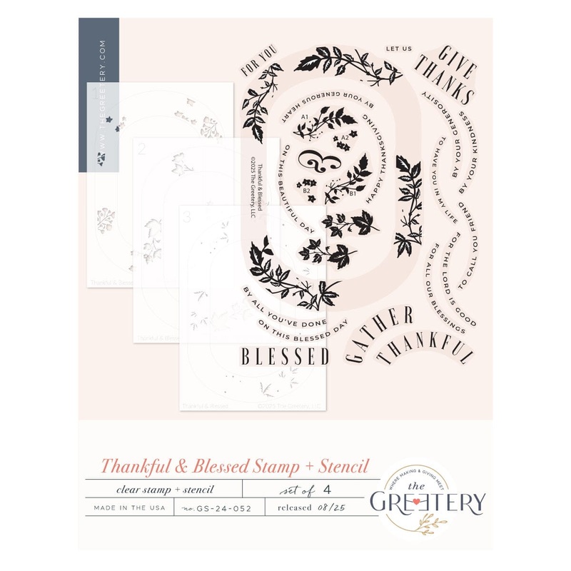 Thankful & Blessed Stamp + Stencil
