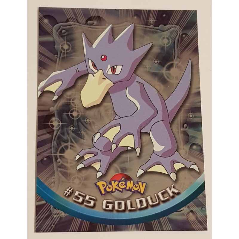 1999 Topps Pokemon TV Animation Series 1 Golduck #55 Foil Trading Card (Black Logo)