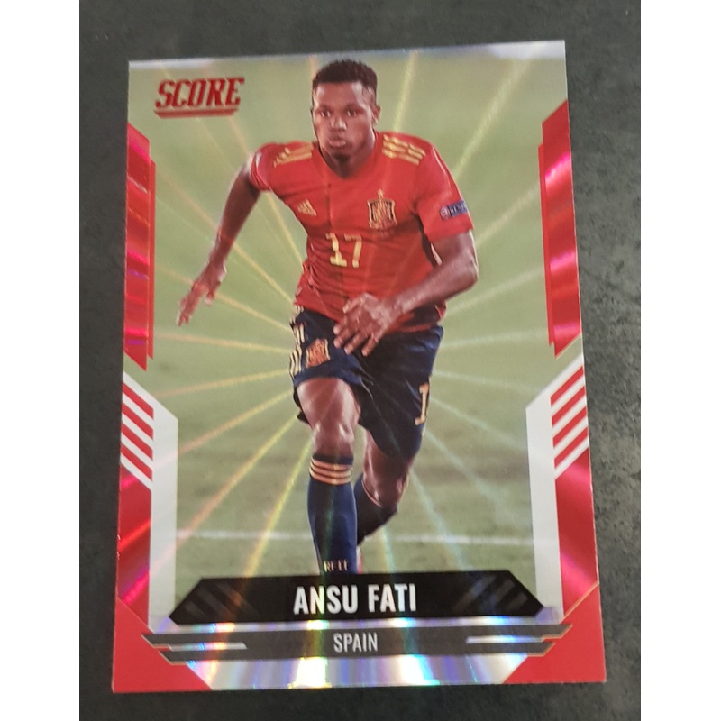 2021-22 Panini Score FIFA Ansu Fati  #99 Red Laser Parallel Trading Card