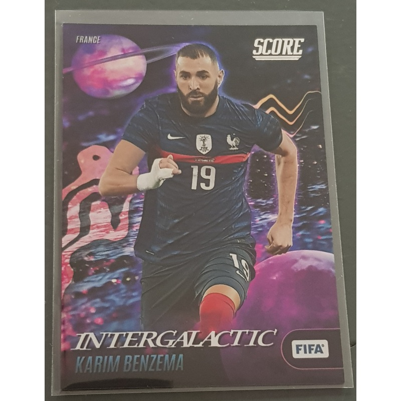 2022-23 Panini Score FIFA Karim Benzema Intergalactic #8 Trading Card (Case Hit)