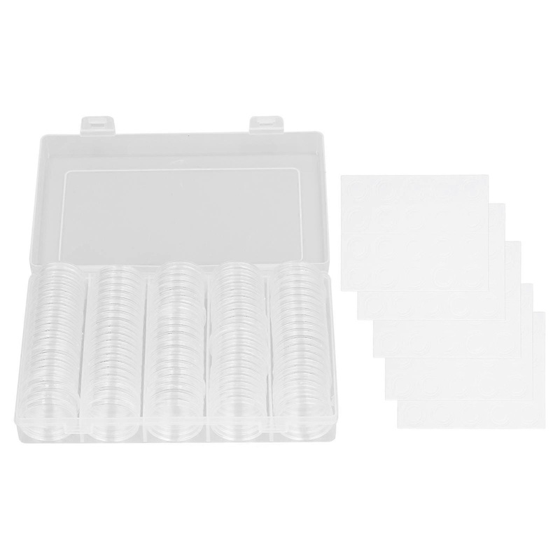 2025 Coin Collector’s Haven, Plastic Coin Holders with EVA Foam Seals Clear Coin Capsule Case for Safekeeping Precious Commemorative Coins