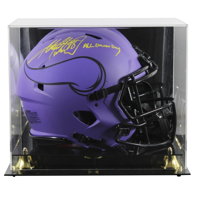 Adrian Peterson All Damn Day Signed Rave F/S Speed Proline Helmet W/ Case BAS