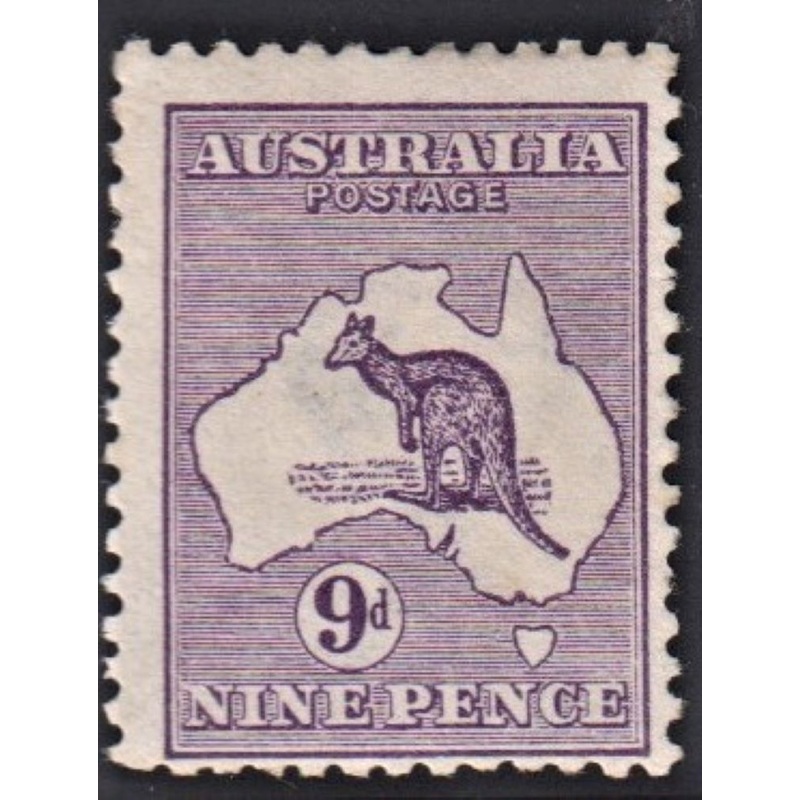 AUSTRALIA 1913 9d VIOLET FINE    MINT  SG10