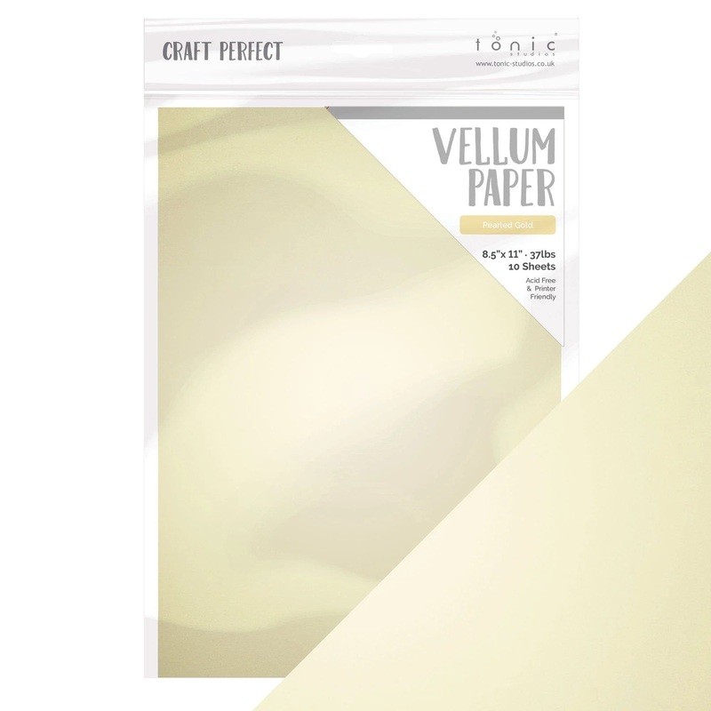 Craft Perfect Vellum Paper – 8.5×11 5/pkg – Pearled Gold