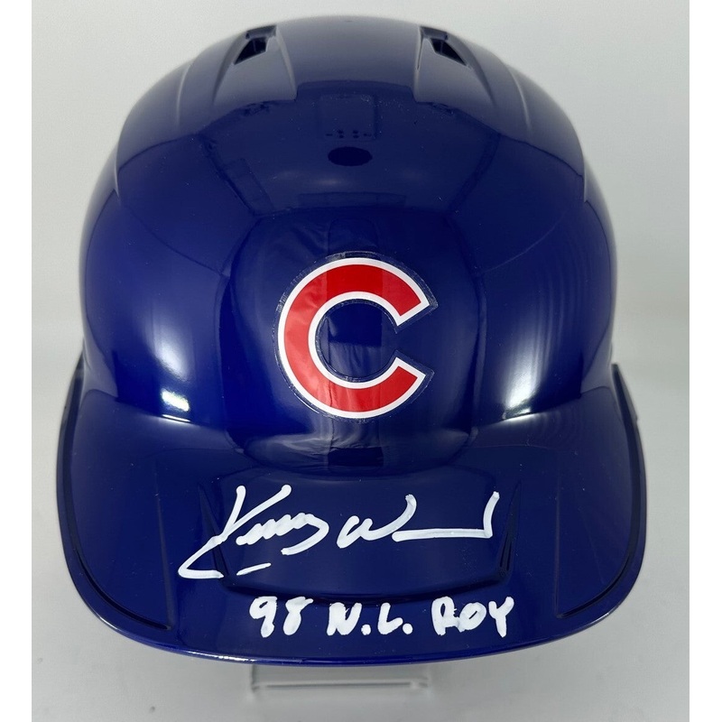 Cubs KERRY WOOD Signed Full Size Chicago Rawlings Rep Helmet AUTO w/ ROY – BAS