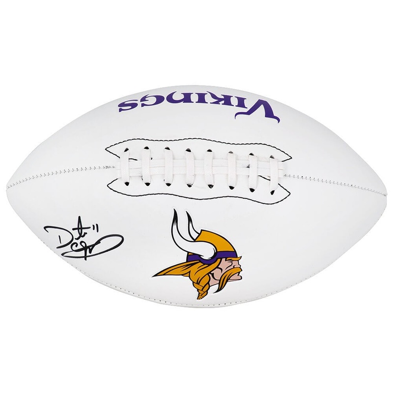 Daunte Culpepper Signed Vikings Logo Franklin White Football – (SCHWARTZ COA)
